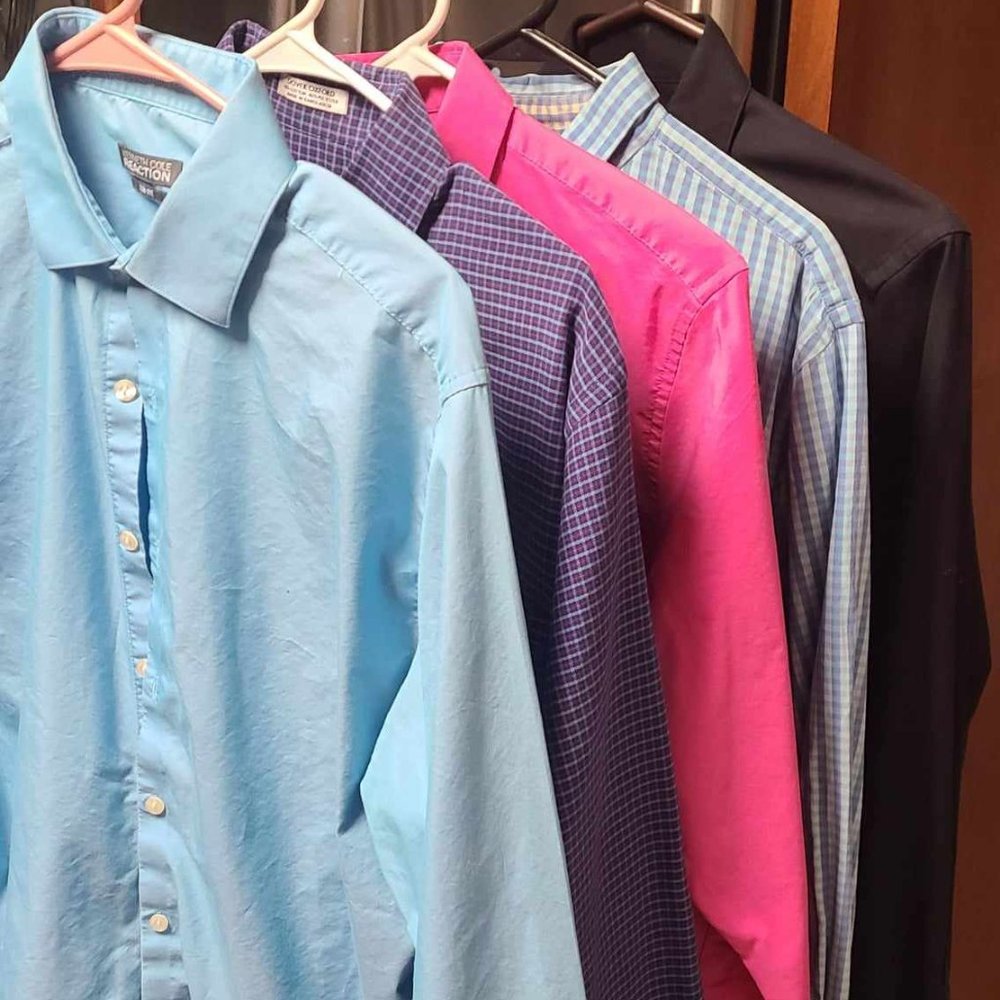 $5.40 a SHIRT!! 5 Men's Name Brand Dress Shirts Sz 16